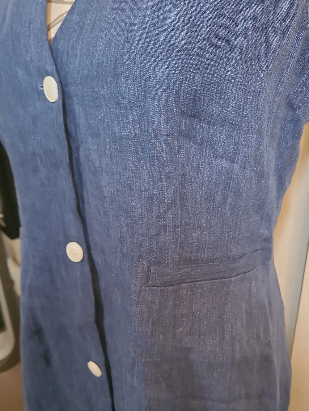 Jenni Kayne☆ Callan Linen Dress In Chambray - Picture 8 of 13